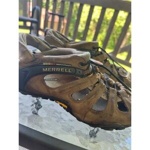 Merrell Leather Continuum Sandals Hiking Water Shoes‎ Brown Mens 10